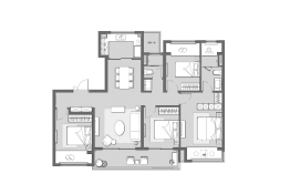 鹿溪雅园4室2厅1厨2卫建面134.00㎡