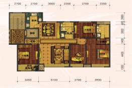 奥体学都4室2厅1厨2卫建面170.00㎡