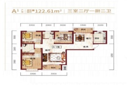 盛世瑞景院3室2厅1厨2卫建面122.61㎡