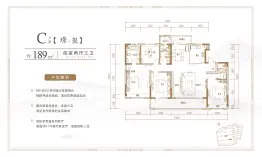 康大玺樾府4室2厅1厨3卫建面189.00㎡