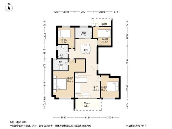 招商雍景湾（御江花苑）户型图