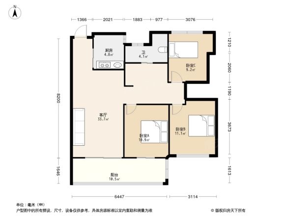 宁兴嘉利玫瑰园户型图