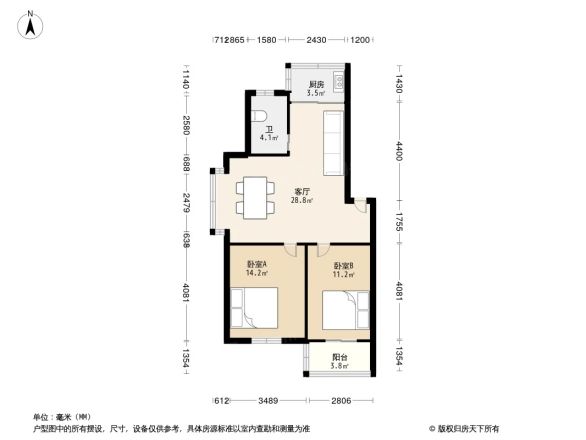 藕池绿荷苑户型图