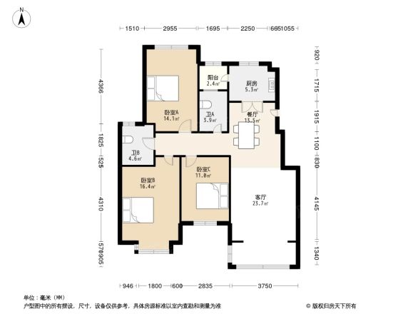 山海丽景户型图