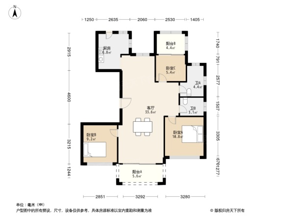 宁波中旅名门府户型图图片