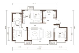 建投·滨城园章3室2厅1厨2卫建面120.00㎡