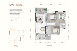 阳光紫宸府3室2厅1厨2卫建面98.00㎡