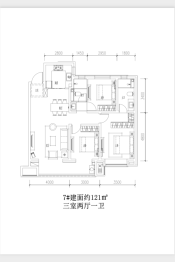 长安·金茂悦3室2厅1厨1卫建面121.00㎡