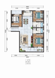 锦程·玫瑰园3室2厅1厨2卫建面130.30㎡