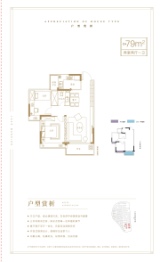 鲁能泰山9号2室2厅1厨1卫建面79.00㎡