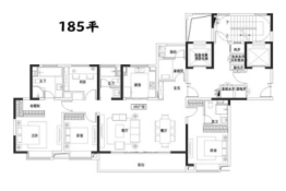 凤城金茂府4室2厅1厨2卫建面185.00㎡