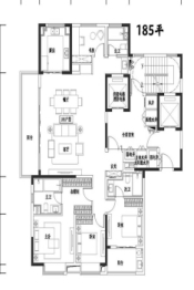 凤城金茂府4室2厅1厨2卫建面185.00㎡