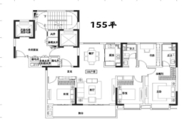 凤城金茂府4室2厅1厨2卫建面155.00㎡