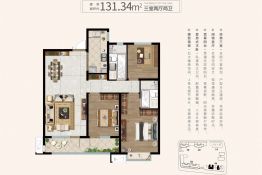 君一控股·云锦公园3室2厅1厨1卫建面131.34㎡