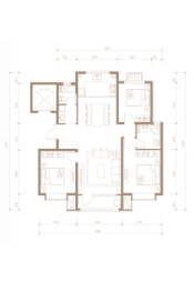 万润壹号3室2厅1厨2卫建面130.00㎡