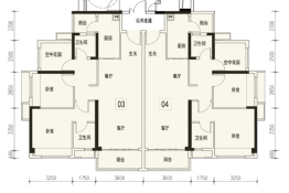 保利中央公园3室2厅1厨2卫建面97.00㎡