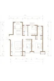 万润壹号3室2厅1厨2卫建面122.00㎡