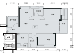 保利中央公园4室2厅1厨2卫建面125.00㎡