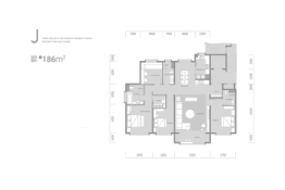 融创·梅江壹号院4室2厅1厨3卫建面186.00㎡