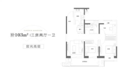 祥生府3室2厅1厨1卫建面103.00㎡