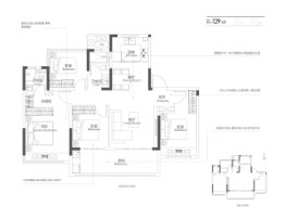 伟星城4室2厅1厨2卫建面129.00㎡