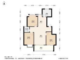 赣江星城3室2厅1厨1卫建面98.00㎡