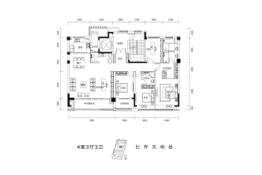 金科·琼华九璋4室3厅1厨3卫建面230.00㎡