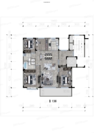 百蕊 御珑湾·御府4室2厅1厨2卫建面138.00㎡