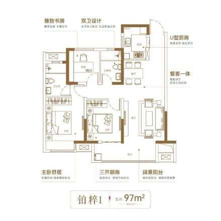 红星海河湾天铂户型图