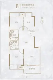 创大·湖畔花园3室2厅1厨1卫建面86.00㎡