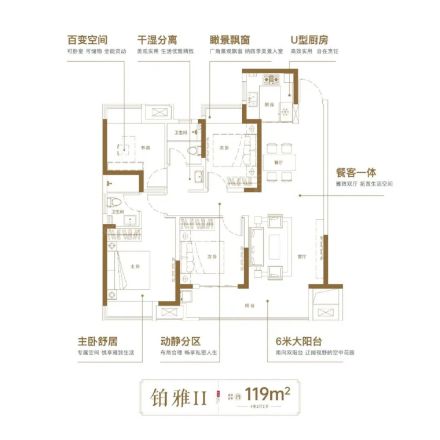 红星海河湾天铂户型图