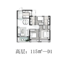 春和景明雅园3室2厅1厨2卫建面115.00㎡