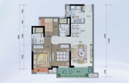 绿城顺德杨柳郡3室2厅1厨2卫建面101.00㎡