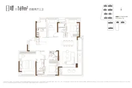 路劲美的·竹林壹号4室2厅1厨3卫建面169.00㎡