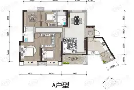 合景.领峰4室2厅1厨2卫建面116.00㎡