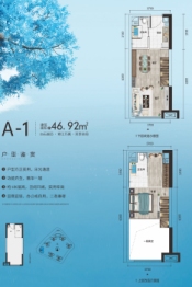 奥林·云溪海棠1室2厅1厨2卫建面46.92㎡