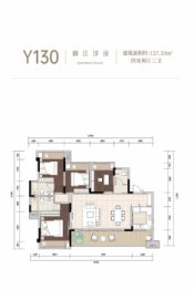 琨洲·观澜4室2厅1厨3卫建面127.33㎡