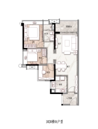 保利堂悦3室2厅1厨1卫建面85.00㎡