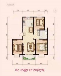 锦城丽景3室2厅1厨1卫建面117.00㎡