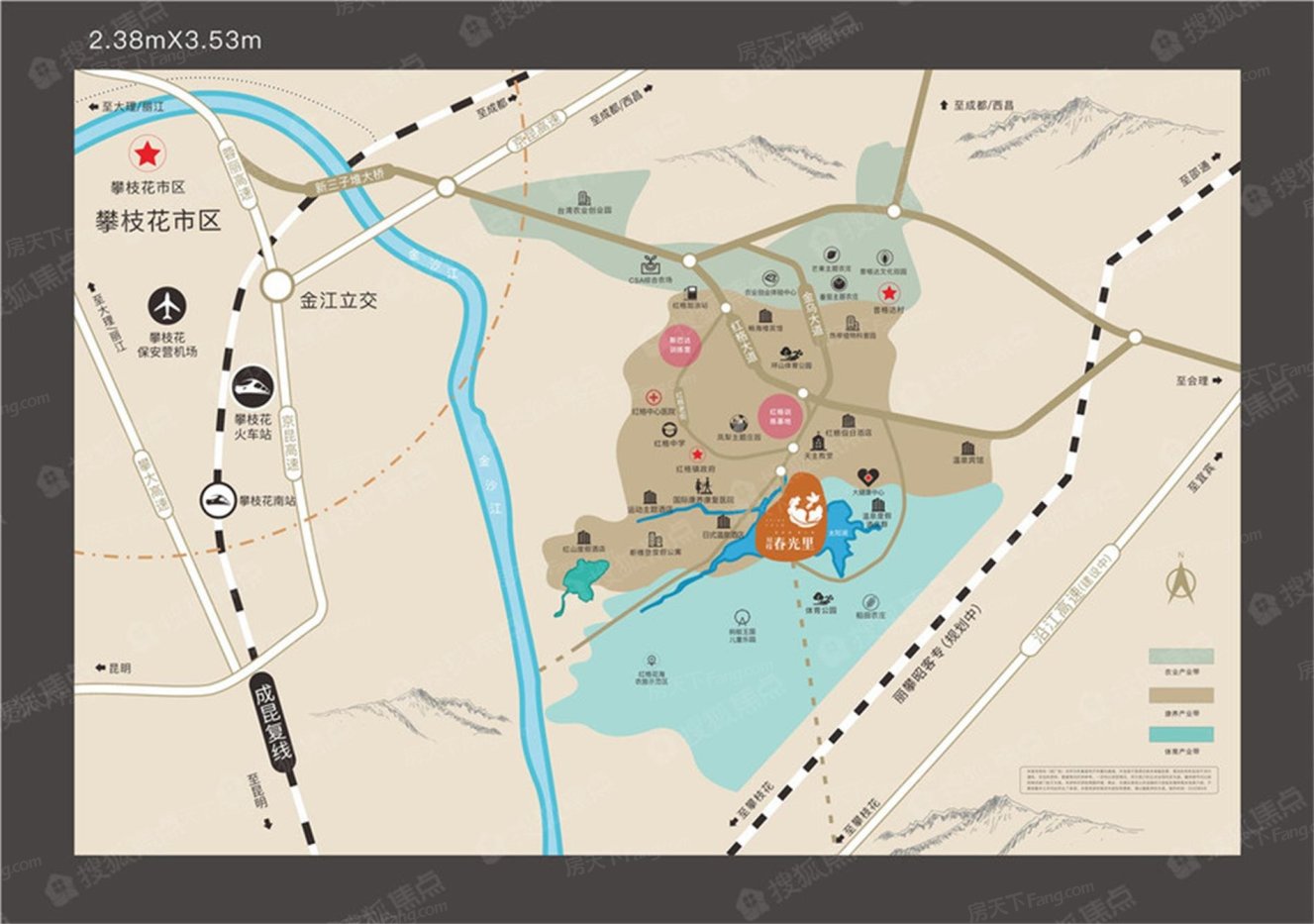 川投春光里交通图