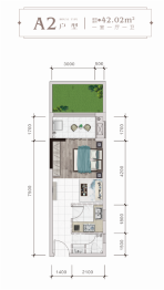 时光·泊月1室1厅1卫建面42.02㎡