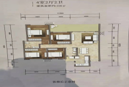 阳光15194室2厅1厨2卫建面108.00㎡