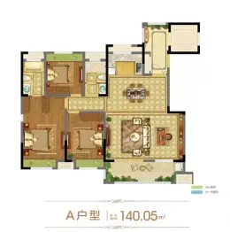 虹亚明湖之星3室2厅1厨2卫建面140.00㎡