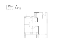 龙湖景粼天著3室2厅1厨1卫建面75.00㎡