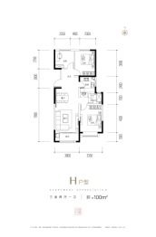 福星惠誉·京澜誉府3室2厅1厨1卫建面100.00㎡