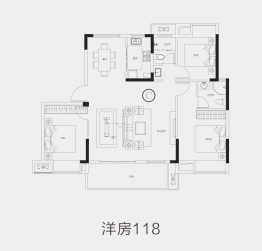 中基·山河天城3室2厅1厨2卫建面118.00㎡