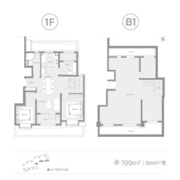 中海寰宇视界SMART墅3室2厅1厨1卫建面199.00㎡