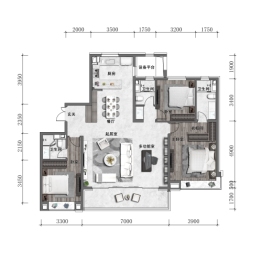 中海·汇德里3室2厅1厨3卫建面169.00㎡