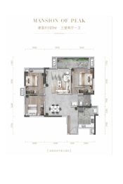 南山御峯3室2厅1厨1卫建面107.0㎡