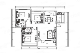 上城苑3室2厅2厨1卫建面125.77㎡